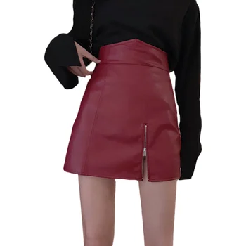 New Four Seasons Wear Black And Wine Red High Waist Slimming Fashion Sexy Bodycon Wrap Hip A-line Short Pu Leather Skirt Women
New Four Seasons Wear Black And Wine Red High Waist Slimming Fashion Sexy Bodycon Wrap Hip A-line Short Pu Leather Skirt Women