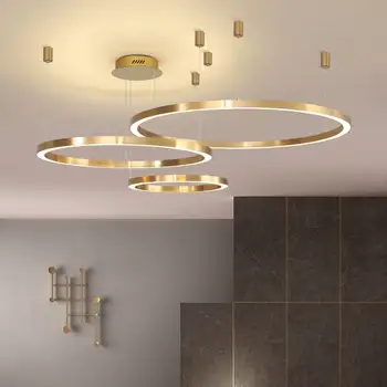 Lukloy New Modern Simple Rings Chandelier Lamp Pendant Home Living Room Suspension Gold Light LED Bulbs Flush Mount AC Aluminum
Lukloy New Modern Simple Rings Chandelier Lamp Pendant Home Living Room Suspension Gold Light LED Bulbs Flush Mount AC Aluminum