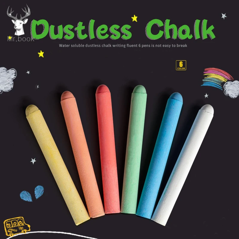 6pcs/lot Color White Dustless Chalk Pens for Blackboard Kitchen Jar Removable 6 Colors Mark Pen Stationery Water Soluble Chalk
6pcs/lot Color White Dustless Chalk Pens for Blackboard Kitchen Jar Removable 6 Colors Mark Pen Stationery Water Soluble Chalk