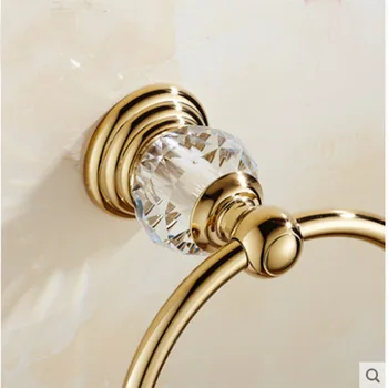 Towels Organizing Ring Holder Towel Rack Hanging Bath Towel Bracelet Gold-plated Gold Crystal European-style Bathroom Pendant 
Towels Organizing Ring Holder Towel Rack Hanging Bath Towel Bracelet Gold-plated Gold Crystal European-style Bathroom Pendant