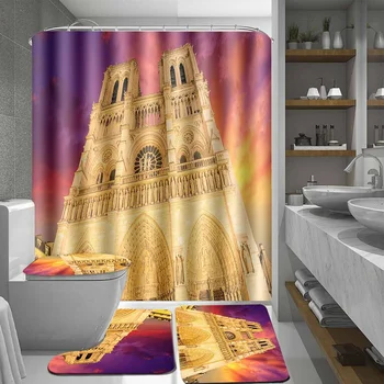 180x180cm Waterproof Polyester Shower Curtain Pattern Bathroom Curtain with 12 hooks + 3PCS Anti Slip Toilet Bath Mat Rug Lid
180x180cm Waterproof Polyester Shower Curtain Pattern Bathroom Curtain with 12 hooks + 3PCS Anti Slip Toilet Bath Mat Rug Lid