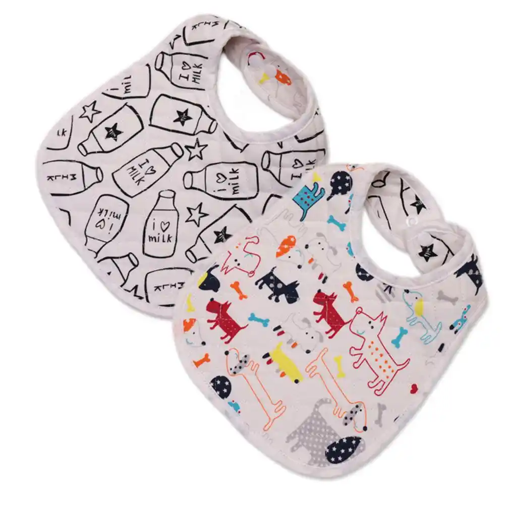 2pcs/set baby bibs boy girl water absorb bib burp