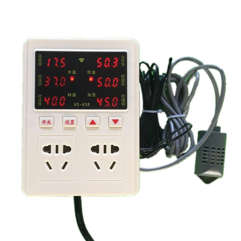 HS-656 Farm Temperature and Humidity Controller Fruit and Vegetable Greenhouse Greenhouse Humidification Control Instrument
HS-656 Farm Temperature and Humidity Controller Fruit and Vegetable Greenhouse Greenhouse Humidification Control Instrument