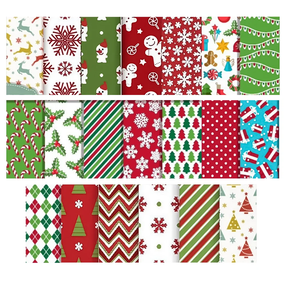 20 Pieces 10 x 10 Inch Christmas Cotton Fabric Sewing Square Christmas Patchwork for DIY Sewing Quilting Xmas Sock Apron Crafts
20 Pieces 10 x 10 Inch Christmas Cotton Fabric Sewing Square Christmas Patchwork for DIY Sewing Quilting Xmas Sock Apron Crafts