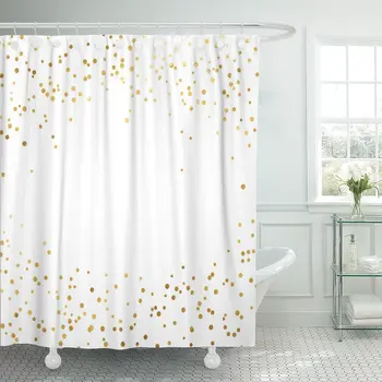 Yellow Border Gold Polka Dot Sparkle Shower Curtain Waterproof Polyester 72 x 72 Inches Set with Hooks
Yellow Border Gold Polka Dot Sparkle Shower Curtain Waterproof Polyester 72 x 72 Inches Set with Hooks