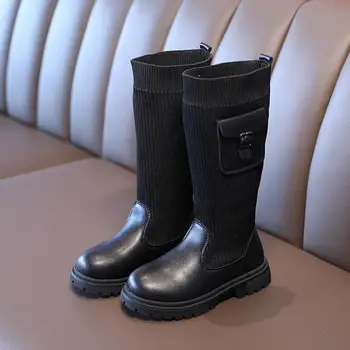Autumn Kids Girls Woven Boots Children Girl Casual Long Boots Soft Breathable Elasticity Knee High Boot Black
Autumn Kids Girls Woven Boots Children Girl Casual Long Boots Soft Breathable Elasticity Knee High Boot Black