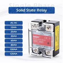 

SSR MGR AC Control AC Single Phase Solid State Relay 10A-120A Solid State Relay 70-280V AC Input 24-480V AC Output Relay Module