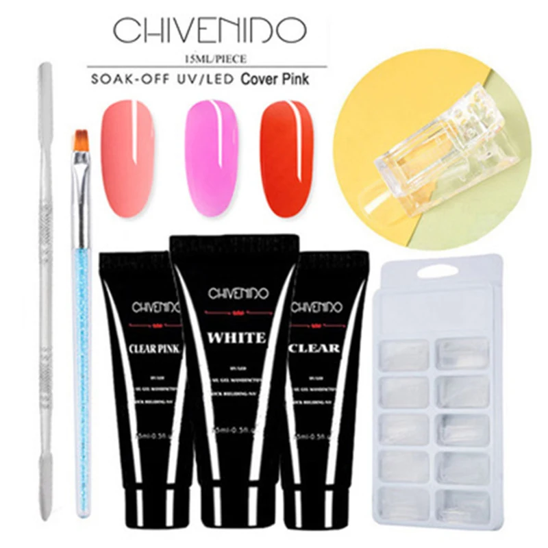 Nail Art Tools Kit 15ml Nail Extension Gel Tips Clips Nail File Small Brushs Fake Nails Set EY669
Nail Art Tools Kit 15ml Nail Extension Gel Tips Clips Nail File Small Brushs Fake Nails Set EY669