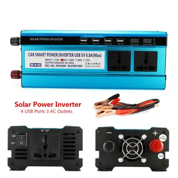 4000W DC 12/ 24V to AC 220V Portable Car Power Inverter Car LCD Solar Power Inverter Modified Sine Wave USB Charger Adapter 
4000W DC 12/ 24V to AC 220V Portable Car Power Inverter Car LCD Solar Power Inverter Modified Sine Wave USB Charger Adapter