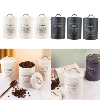 Set of 3 Metal Tea Coffee Sugar Storage Jars Canister Bin Pot Kitchen Container 
Set of 3 Metal Tea Coffee Sugar Storage Jars Canister Bin Pot Kitchen Container