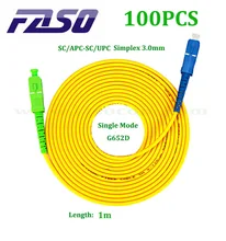FASO 100PCS 1m SC/APC To SC/UPC Optical Fiber Patch Cord SX Core 3.0mm Single Mode G652D Fiber Patch Cable Yellow LSZH Jacket
FASO 100PCS 1m SC/APC To SC/UPC Optical Fiber Patch Cord SX Core 3.0mm Single Mode G652D Fiber Patch Cable Yellow LSZH Jacket