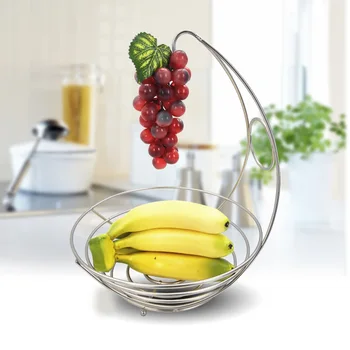 Fruit Display Hanging Stand Stainless Steel Banana Basket Grape Vegetables Shelf Cup Drain Stand Household Desktop Organizer
Fruit Display Hanging Stand Stainless Steel Banana Basket Grape Vegetables Shelf Cup Drain Stand Household Desktop Organizer