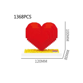 Creator lovely building brick red love heart model micro diamond block assemble nanobricks educational toys for adult gifts
Creator lovely building brick red love heart model micro diamond block assemble nanobricks educational toys for adult gifts