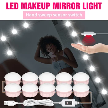 12V Makeup Light Dimmable USB Indoor Decor Wall Lamp Hollywood Style LED Vanity Mirror Lights Smart Sensor Dresser Lamps 14 Bulb
12V Makeup Light Dimmable USB Indoor Decor Wall Lamp Hollywood Style LED Vanity Mirror Lights Smart Sensor Dresser Lamps 14 Bulb