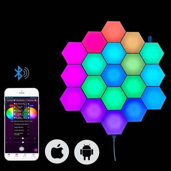 2020 NEW Honeycomb Module Light App Control LED Quantum Light DIY RGB Hexagonal Combination Wall Lamp for Wall Decoration
2020 NEW Honeycomb Module Light App Control LED Quantum Light DIY RGB Hexagonal Combination Wall Lamp for Wall Decoration