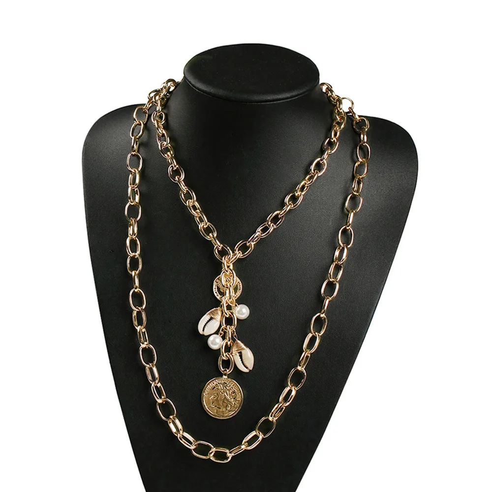 YAAYOO 2 in 1 Ocean Shell Imitation Pearl Gold Coin Multilayer Pendants Necklaces Classic Chains Statement Necklace Jewelry For
YAAYOO 2 in 1 Ocean Shell Imitation Pearl Gold Coin Multilayer Pendants Necklaces Classic Chains Statement Necklace Jewelry For