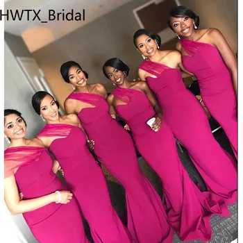 2020 One Shoulder Bridesmaid Dresses for Wedding Party Sexy Mermaid Satin Long African Black Girls Women Formal Party Gowns
2020 One Shoulder Bridesmaid Dresses for Wedding Party Sexy Mermaid Satin Long African Black Girls Women Formal Party Gowns