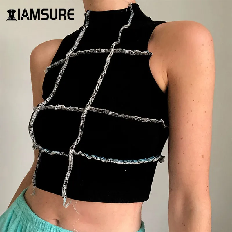 IAMSURE Turtleneck Casual Tank Tops For Women Streetwear Fashion Bodycon Outfits Patchwork Sleeveless Skinny Ribbed Crop Tops
IAMSURE Turtleneck Casual Tank Tops For Women Streetwear Fashion Bodycon Outfits Patchwork Sleeveless Skinny Ribbed Crop Tops