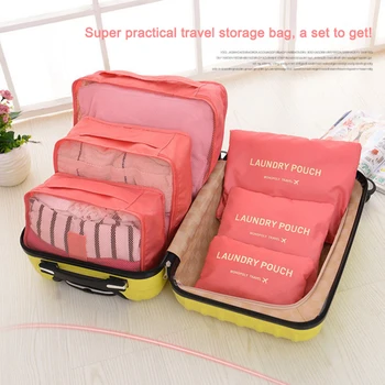 6 Pcs Travel Storage Set For Clothes Tidy Organizer Wardrobe Suitcase Pouch Travel Organizer Bag Case Shoes Packing Cube Bag 
6 Pcs Travel Storage Set For Clothes Tidy Organizer Wardrobe Suitcase Pouch Travel Organizer Bag Case Shoes Packing Cube Bag