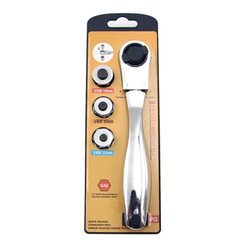 3 in 1 1/4 3/8 1/2 Two-way Ratchet Wrench Multitool Key Ratchet Spanners Quick Sleeve Connector Hand Tools
3 in 1 1/4 3/8 1/2 Two-way Ratchet Wrench Multitool Key Ratchet Spanners Quick Sleeve Connector Hand Tools