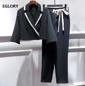 Top Quality New Pants & Capris Set 2020 Autumn Style Women Notched Collar Flare Sleeve Crop Tops Coat+Skinny Pants Sets 2 Piece
Top Quality New Pants & Capris Set 2020 Autumn Style Women Notched Collar Flare Sleeve Crop Tops Coat+Skinny Pants Sets 2 Piece