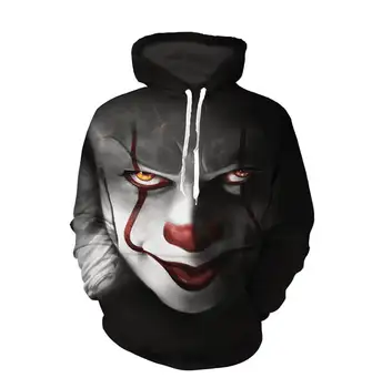 3D Print Spring Autumn Zipper Hoodies Unisex Sweatshirt Stephen King's It Cosplay Costume Halloween Casual Hooded Tops Costumes
3D Print Spring Autumn Zipper Hoodies Unisex Sweatshirt Stephen King's It Cosplay Costume Halloween Casual Hooded Tops Costumes