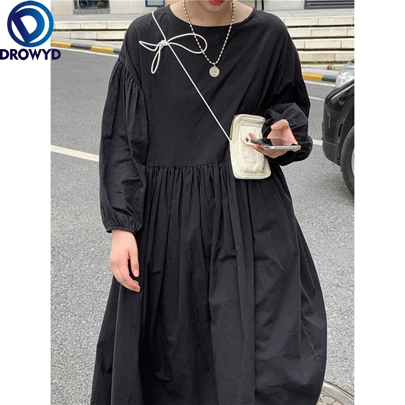Autumn Long Pleated Dress Elegant Puff Sleeve O-neck Long-sleeve Solid Color Elegant Desses Vintage Boho Loose Party Vestidos
Autumn Long Pleated Dress Elegant Puff Sleeve O-neck Long-sleeve Solid Color Elegant Desses Vintage Boho Loose Party Vestidos