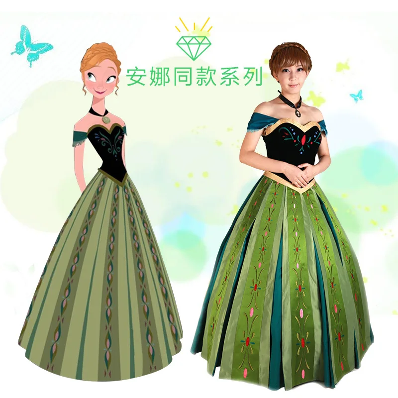 Luxury Adult Princess Anna Costume Women Cosplay anime sexy Lolita Anna Coronation Dress Plus Size Halloween costumes for women
Luxury Adult Princess Anna Costume Women Cosplay anime sexy Lolita Anna Coronation Dress Plus Size Halloween costumes for women