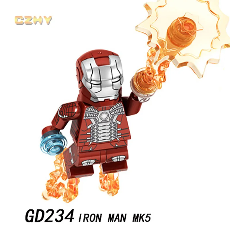 Iron Man Mark 5 MK85 Ironman Tony Stark Mark MK22 MK41 MK50 Avengers Figures Bricks Blocks Toys for Children GD234
Iron Man Mark 5 MK85 Ironman Tony Stark Mark MK22 MK41 MK50 Avengers Figures Bricks Blocks Toys for Children GD234