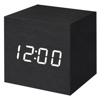 Digital Alarm Clock Wooden LED Light Multifunctional Modern Square Displays Date Temperature for Home Office Travel-Black
Digital Alarm Clock Wooden LED Light Multifunctional Modern Square Displays Date Temperature for Home Office Travel-Black