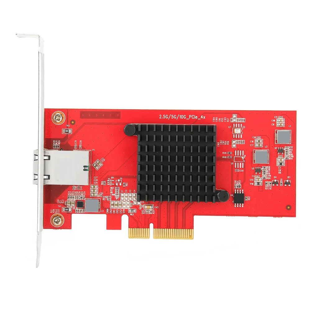10G Network Card PCI-E Network Card Server Desktop Accessory Single-Port Thickened Electrum 2.5G / 5G / 10G
10G Network Card PCI-E Network Card Server Desktop Accessory Single-Port Thickened Electrum 2.5G / 5G / 10G
