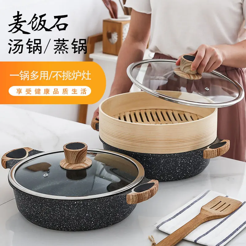 Medical Stone Non-stick Pot Household Electromagnetic Furnace Hot Pot Cookware Stew Pot with Pot Dual-sided Stockpot Dual Purpos
Medical Stone Non-stick Pot Household Electromagnetic Furnace Hot Pot Cookware Stew Pot with Pot Dual-sided Stockpot Dual Purpos