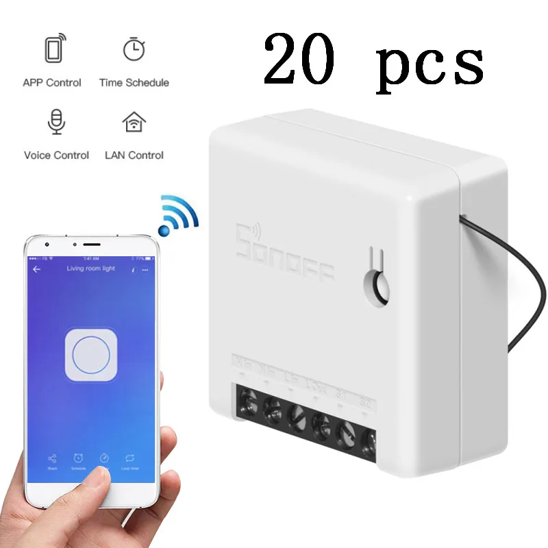 SONOFF Mini Two Way Intelligent Switch DIY Appliance Automation Remote Control Switches Work with Amazon Alexa WiFi Smart Switch
SONOFF Mini Two Way Intelligent Switch DIY Appliance Automation Remote Control Switches Work with Amazon Alexa WiFi Smart Switch