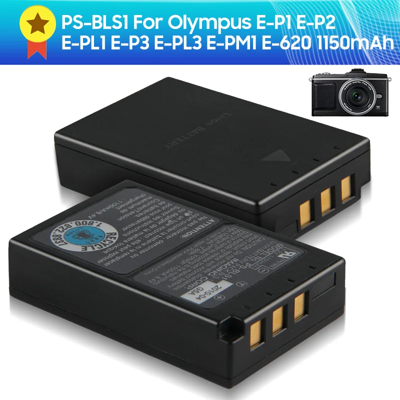 Original Replacement Battery PS-BLS1 for Olympus E-P1 E-P2 E-PL1 E-P3 E-PL3 E-PM1 E-620 1150mAh
Original Replacement Battery PS-BLS1 for Olympus E-P1 E-P2 E-PL1 E-P3 E-PL3 E-PM1 E-620 1150mAh