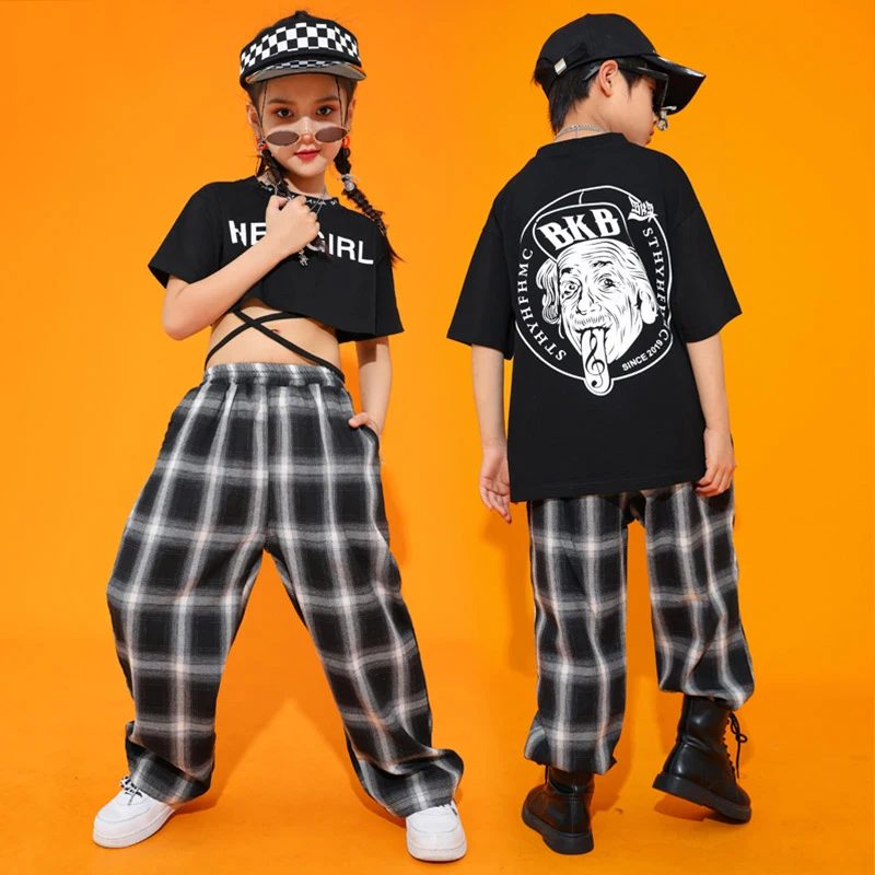 Фото Детский костюм в стиле хип-хоп короткие топы для девочек искусственная джазовая