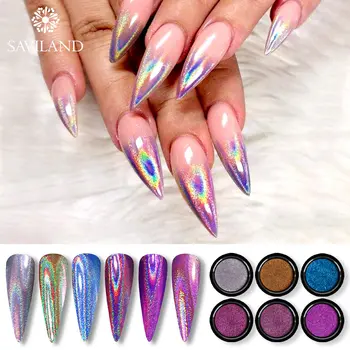 SAVILAND Chrome Nail Powder Holographic Nail Powder Holo Chrome Powder Rainbow Mirror Effect Glitter Manicure Pigment for Nails
SAVILAND Chrome Nail Powder Holographic Nail Powder Holo Chrome Powder Rainbow Mirror Effect Glitter Manicure Pigment for Nails