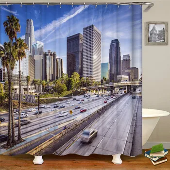 City scenery show shower curtain bath polyester thick waterproof shower curtain
City scenery show shower curtain bath polyester thick waterproof shower curtain