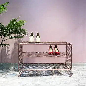 Designer Nordic wrought iron shoe rack multi-layer Creative home door shoe rack display rack storage shoe gold
Designer Nordic wrought iron shoe rack multi-layer Creative home door shoe rack display rack storage shoe gold