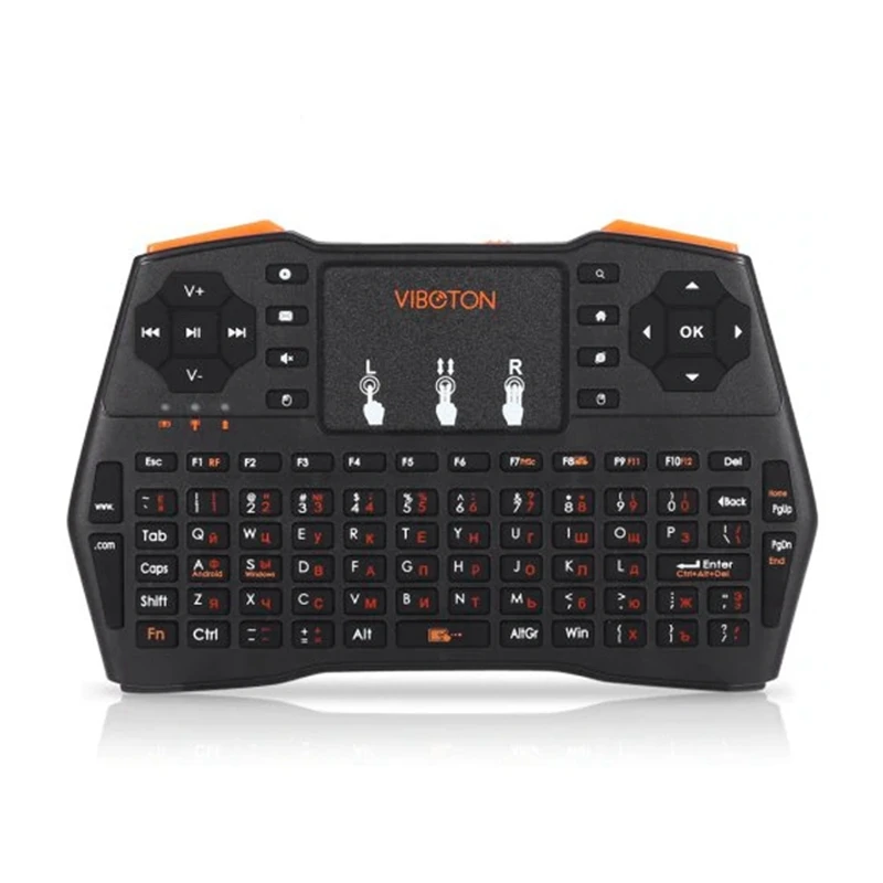 Viboton 2.4G Wireless I8 Plus Russian Keyboard Touchpad Fly Air Mouse Mini Gaming Keyboard for Windows Android Tv Computer
Viboton 2.4G Wireless I8 Plus Russian Keyboard Touchpad Fly Air Mouse Mini Gaming Keyboard for Windows Android Tv Computer