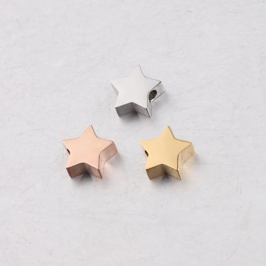 50pc Mirror Polish 1.8mm Small Hole Bead Stainless Steel 7*8mm Mini Cute Star Beads Charms Necklace DIY Handmade Beads Wholesale
50pc Mirror Polish 1.8mm Small Hole Bead Stainless Steel 7*8mm Mini Cute Star Beads Charms Necklace DIY Handmade Beads Wholesale
