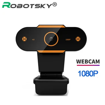 HD Webcam Rotatable with Microphone PC Desktop Web Camera for Live Broadcast Video Calling Conference Work 2K/1080P/720P/480P