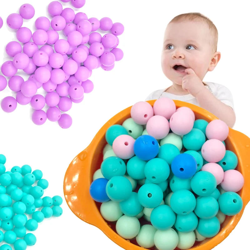 10pcs/lot 15mm Silicone Loose Beads Safe Teether Round Baby Teething Beads DIY Chewable Colorful Teething For Infant
10pcs/lot 15mm Silicone Loose Beads Safe Teether Round Baby Teething Beads DIY Chewable Colorful Teething For Infant