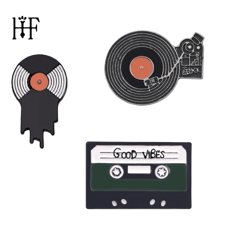Punk Music Lovers Enamel Pin Good vibes tape DJ Vinyl Record Player badge brooch Lapel pin Jeans shirt Cool Gothic Jewelry Gift
Punk Music Lovers Enamel Pin Good vibes tape DJ Vinyl Record Player badge brooch Lapel pin Jeans shirt Cool Gothic Jewelry Gift