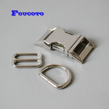 20 sets/lot D rings sliders hardware side quick release buckle belt clasp 25mm for paracord dog collar DIY sewing accessories
20 sets/lot D rings sliders hardware side quick release buckle belt clasp 25mm for paracord dog collar DIY sewing accessories