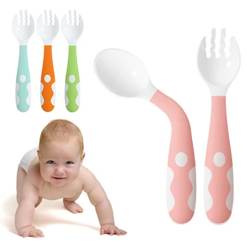 1pc Baby Fork Spoon Baby Learning Eating Training Complementary Food Silicone Spoon Can Bend Soft Spoon Children's Tableware Set
1pc Baby Fork Spoon Baby Learning Eating Training Complementary Food Silicone Spoon Can Bend Soft Spoon Children's Tableware Set