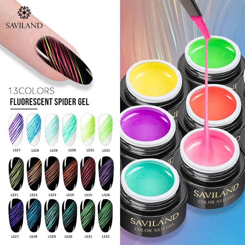 SAVILAND 13 Colors Neon Fluorescent Spider Gel Rainbow Creative Nail Art Soak Off UV Gel for DIY Gel Paint Design Nail Art
SAVILAND 13 Colors Neon Fluorescent Spider Gel Rainbow Creative Nail Art Soak Off UV Gel for DIY Gel Paint Design Nail Art