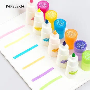 PAPELERIA 6pcs Kawaii Mini Highlighter Pen Mild Colors Base Marker Pens for School Office Kids Drawing Art Stationery Supplies
PAPELERIA 6pcs Kawaii Mini Highlighter Pen Mild Colors Base Marker Pens for School Office Kids Drawing Art Stationery Supplies