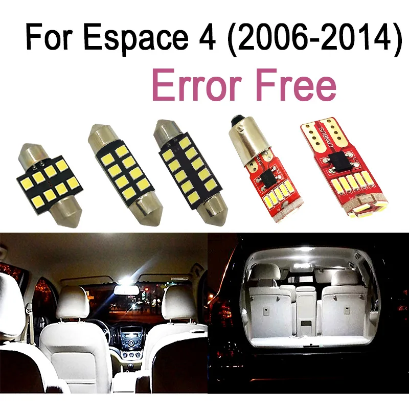 23pc x For 2006-2014 Renault Espace 4 IV MK4 Error Free Car LED bulbs Interior Reading dome map trunk Light Kit
23pc x For 2006-2014 Renault Espace 4 IV MK4 Error Free Car LED bulbs Interior Reading dome map trunk Light Kit