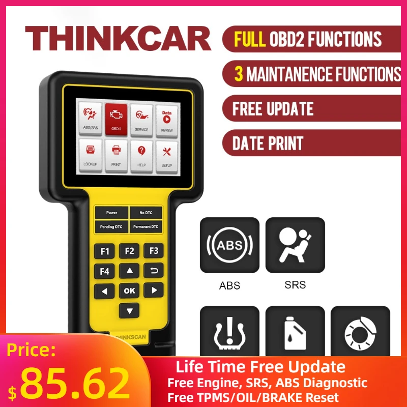 Thinkcar Thinkscan 600 DIY Car Scanner OBD2 Code Reader ABS/SRS Oil/TPMS/Brake Reset Diagnostic Tool PK CR619 AL619
Thinkcar Thinkscan 600 DIY Car Scanner OBD2 Code Reader ABS/SRS Oil/TPMS/Brake Reset Diagnostic Tool PK CR619 AL619