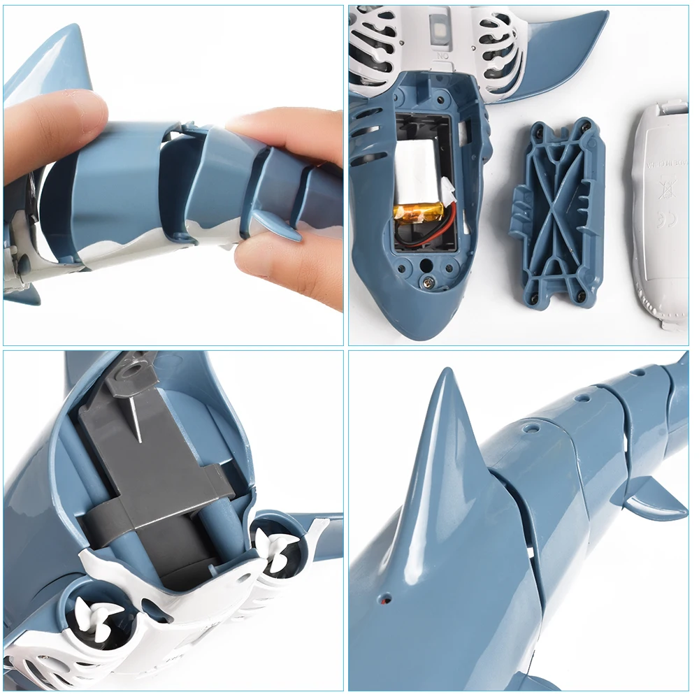 Remote Control Shark 2.4G Electric Simulation RC Fish 20 Minutes Rechargeable Battery Water Swimming Pool Children Toys